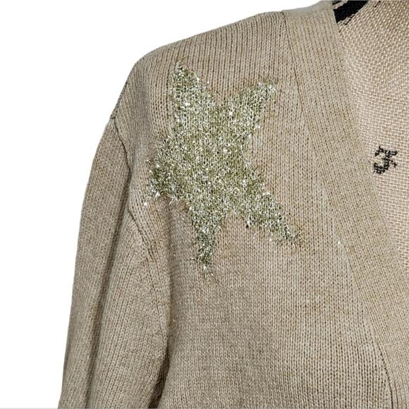 Lane Bryant Gold Star Patterned Cardigan Sweater Plus Size 22/24 new! - Picture 5 of 9